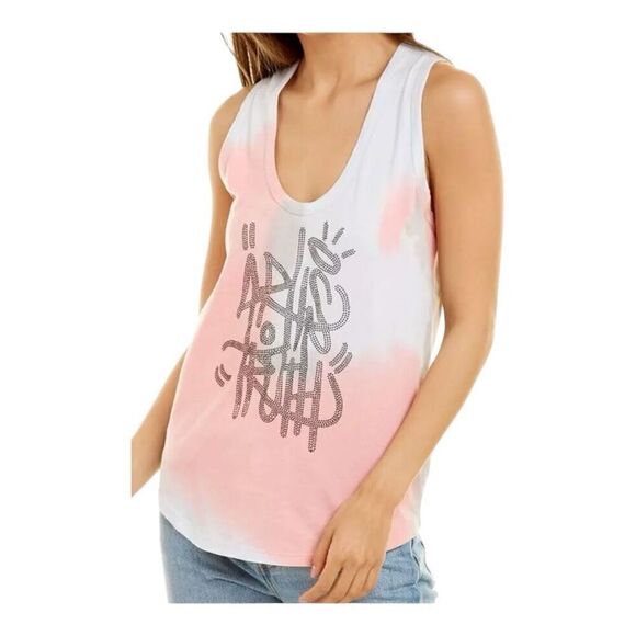 Zadig & Voltaire Tam Jormi Strass Tie-Dye Cotton Tank Top Size Medium - Picture 1 of 11